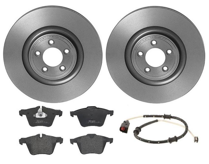 Jaguar Brembo Brakes Kit - Pads and Rotors Front (355mm) (Low-Met) T2R5939 - Brembo 1534253KIT